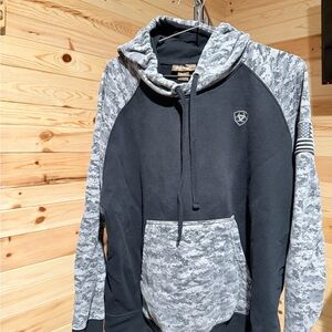 Ariat Black and Gray Patterned Hoodie